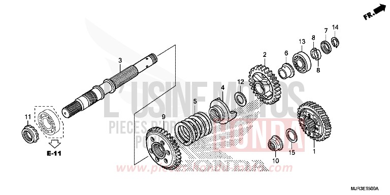 ARBRE DE SORTIE de F6C "Valkyrie" GRAPHITE BLACK (NHB01) 2015